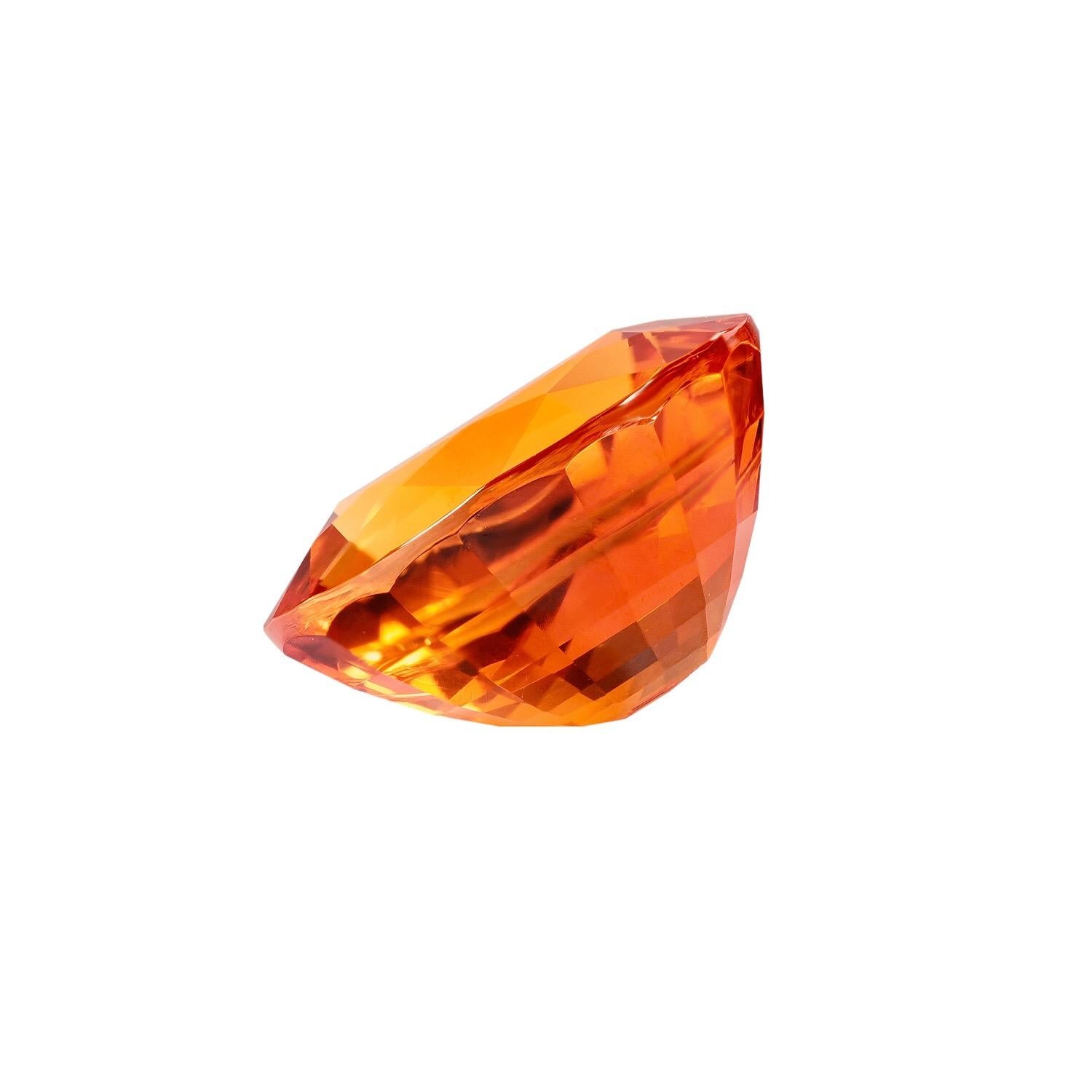 Ultra fine and exclusive, GIA certified, 13.54 carat Mandarin Garnet (Spessartine Garnet) oval gem offered loose to a passionate gemstone collector.
The G.I.A certificate is attached to the image selection for your convenience.
Returns are accepted