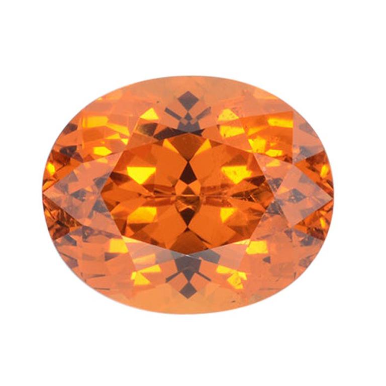 Mandarin Ring Gem 4.92 Carat Oval Loose Gemstone For Sale at 1stDibs