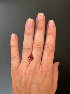 Mandarin Garnet Ring Necklace Gem 2.99 Carat Kite Shape Loose Gemstone