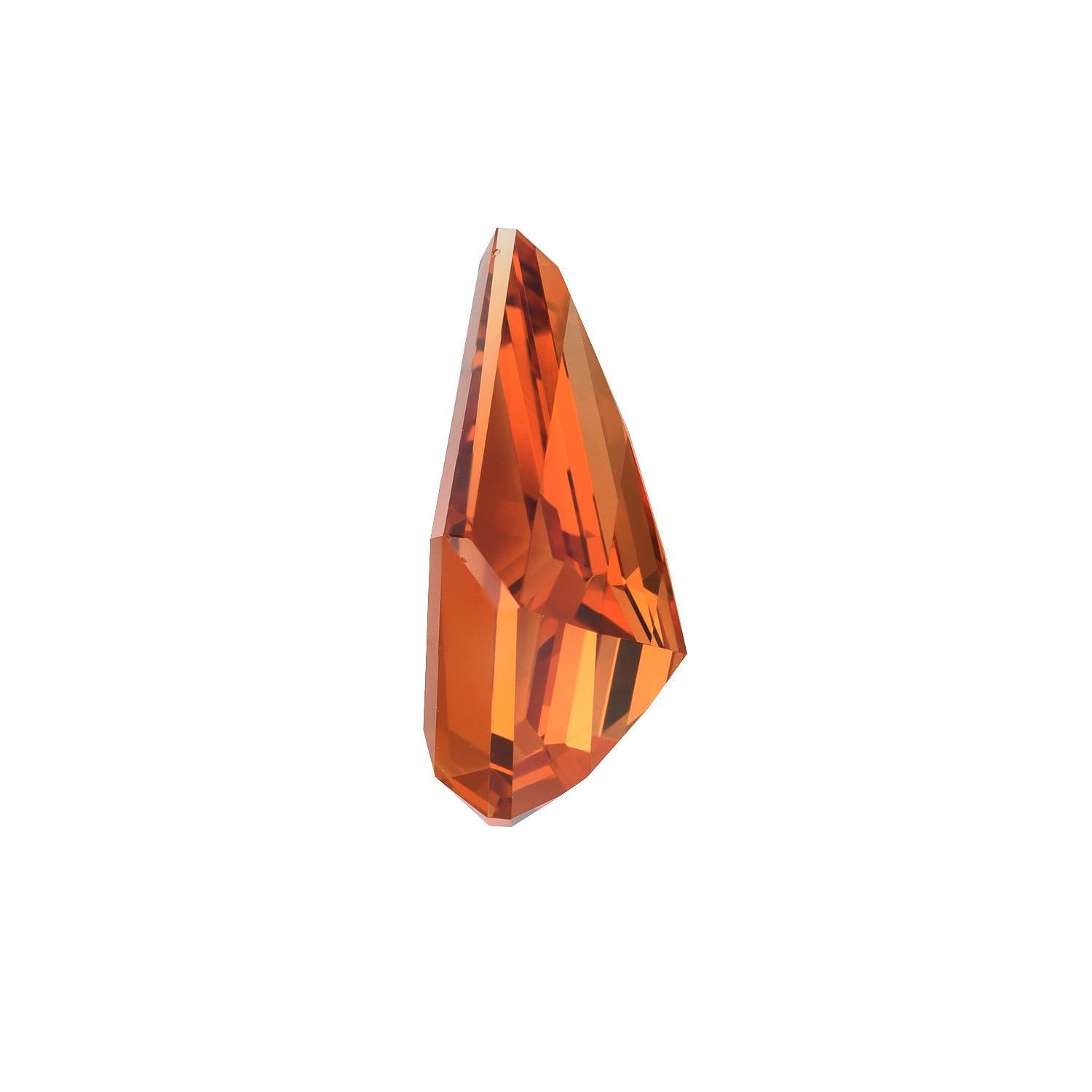 3.69 carat Mandarin Garnet Kite shaped loose gemstone, offered unmounted to a unique gem collector.
Returns are accepted and paid by us within 7 days of delivery.
We offer supreme custom jewelry work upon request. Please contact us for more