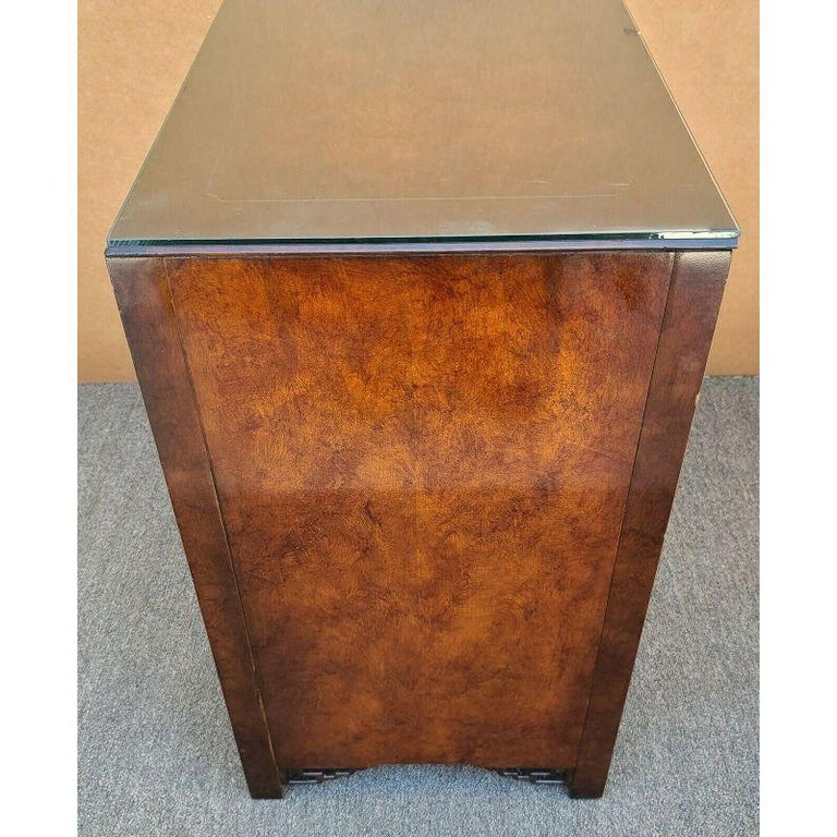 Mandarin Lacquered Asian Chinoiserie Buffet Server Dry Bar by White