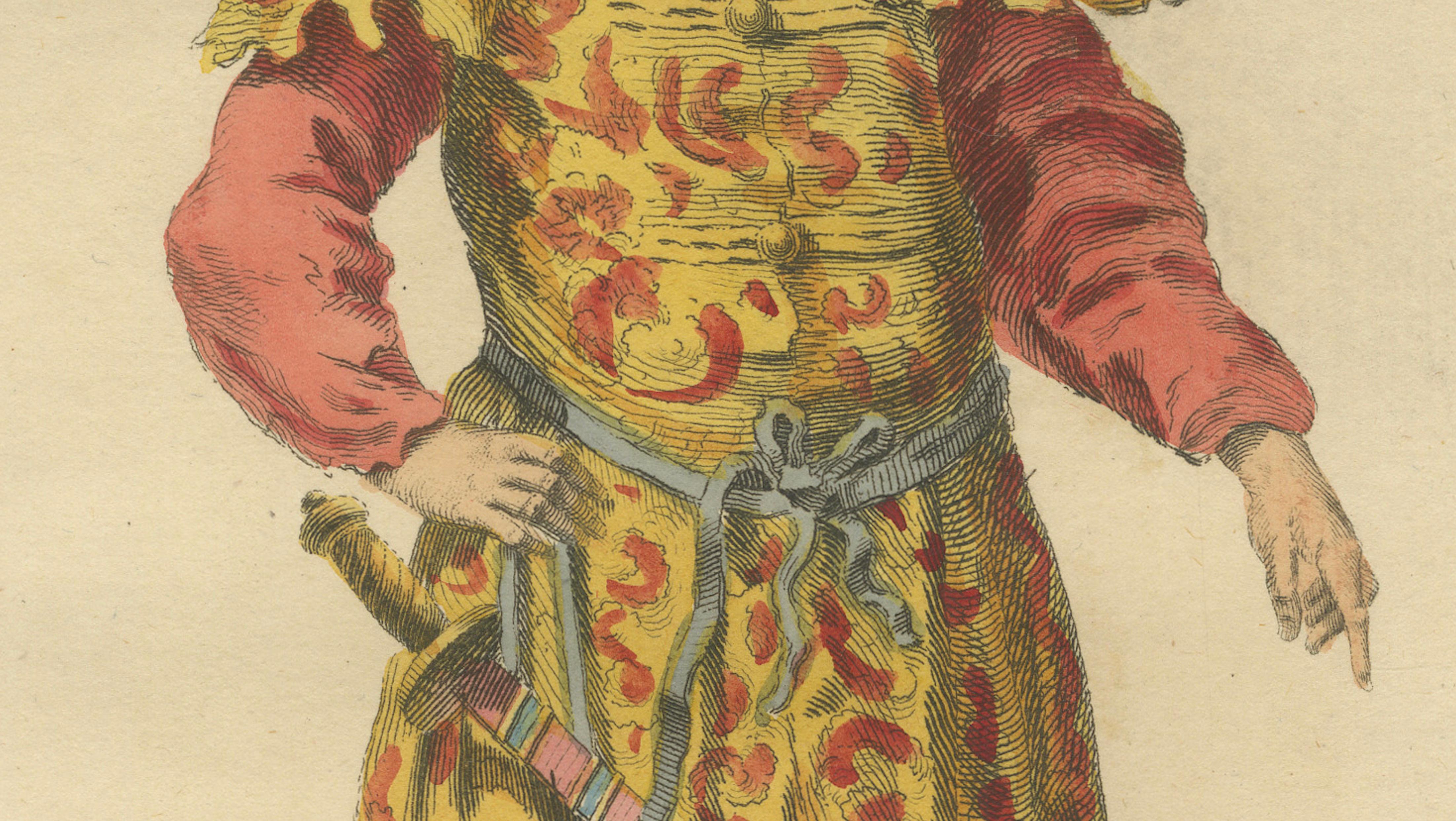 Mandarin Officer of War, Chinese Tartary, Antique Print, Jefferys, 1749