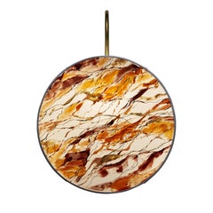 Mandarin Pattern Sconce Lamps Handmade Painting Velvet Natural Brass