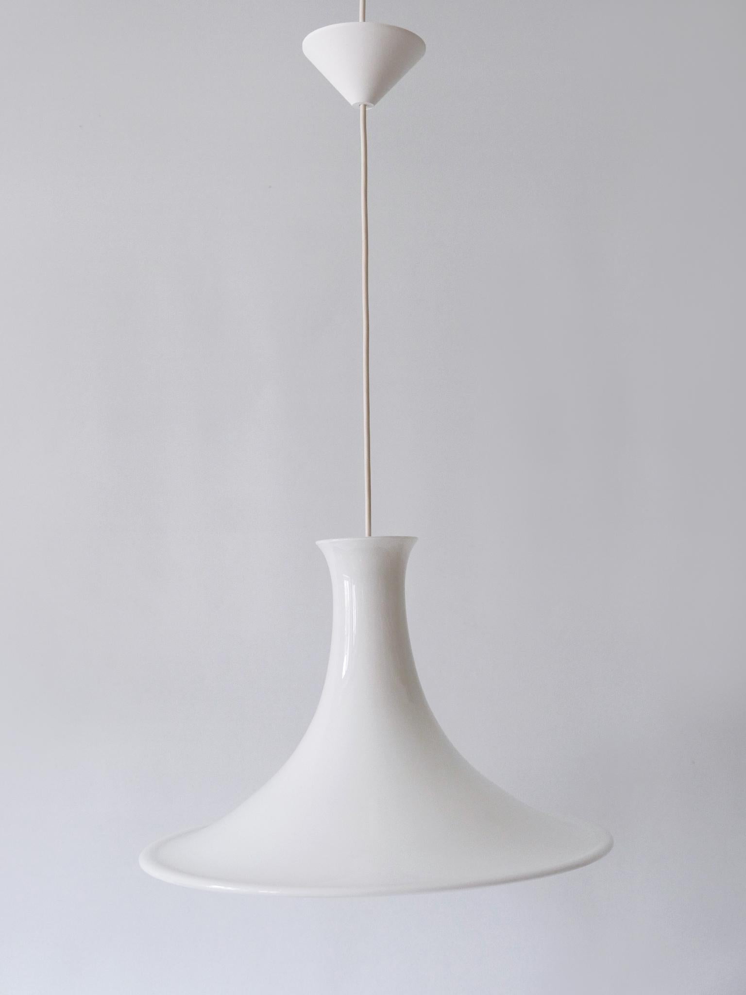 Danish Mandarin Pendant Lamp by Michael Bang Für Holmegaard/Royal Copenhagen 1980s For Sale