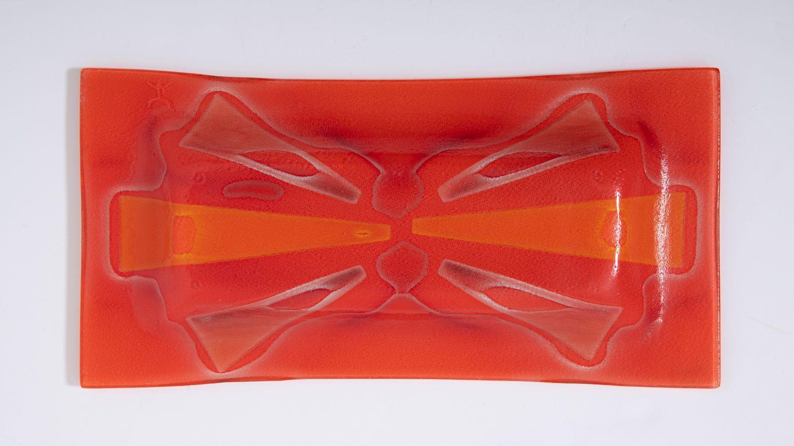 Mid-20th Century Mandarin Retangular Tray by Michael & Frances Higgins For Sale