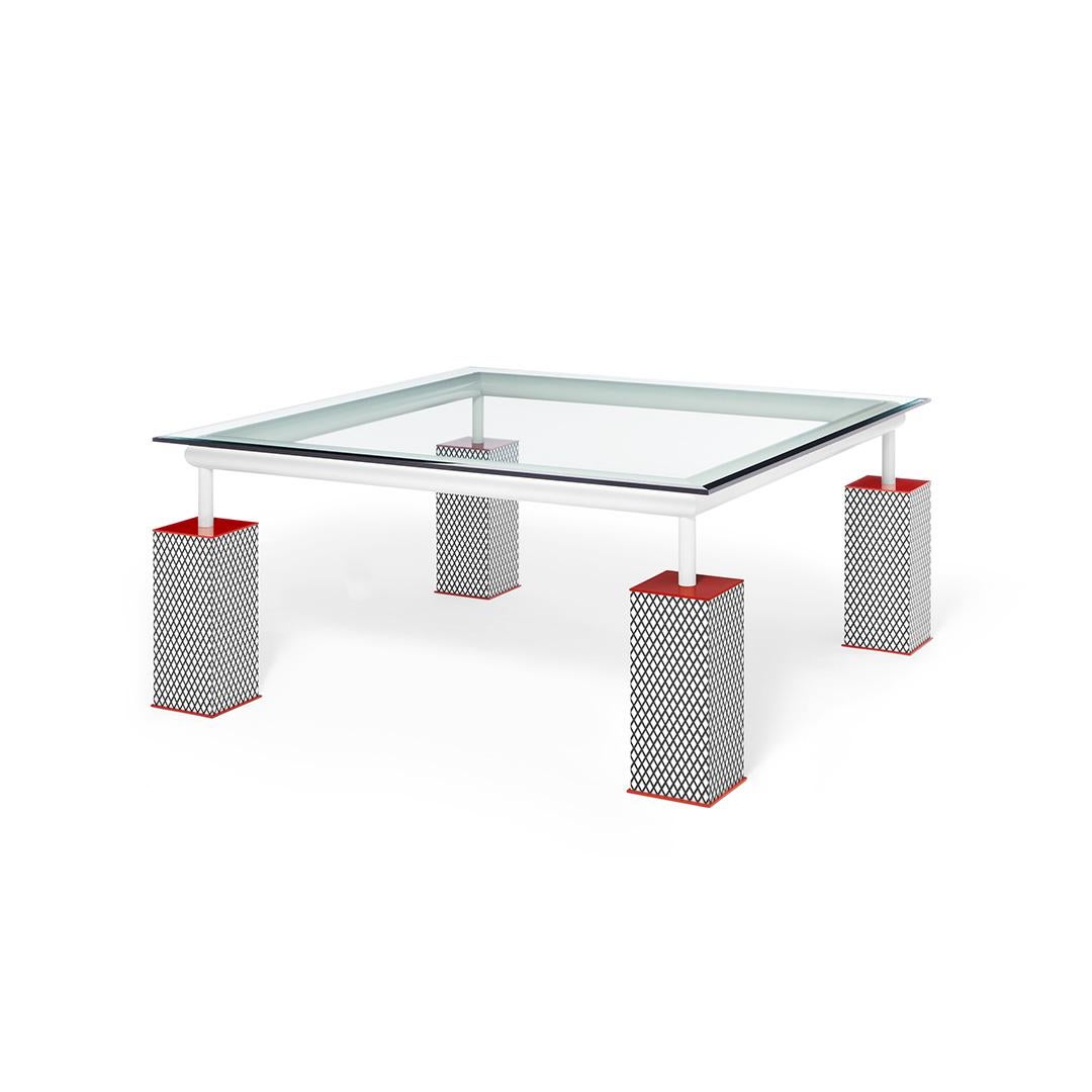 Mandarin table in plastic laminate, metal and glass, designed in 1981 by Ettore Sottsass. 

Ettore Sottsass was born in Innsbruck in 1917. In 1939 he graduated in architecture at the Politecnico di Torino One of the most influential and important