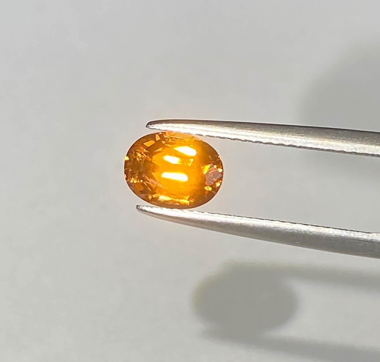 This Natural Mandarine Garnet Oval is 1.8 Carats and a lovely Mandarine Orange color. 

Originally from San Diego, California, Kary Adam lived in the “Gem Capital of the World” - Bangkok, Thailand, sourcing local gem stones and working with local