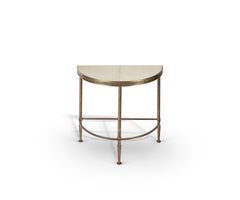 Mandel Half Moon Side Table by Madheke