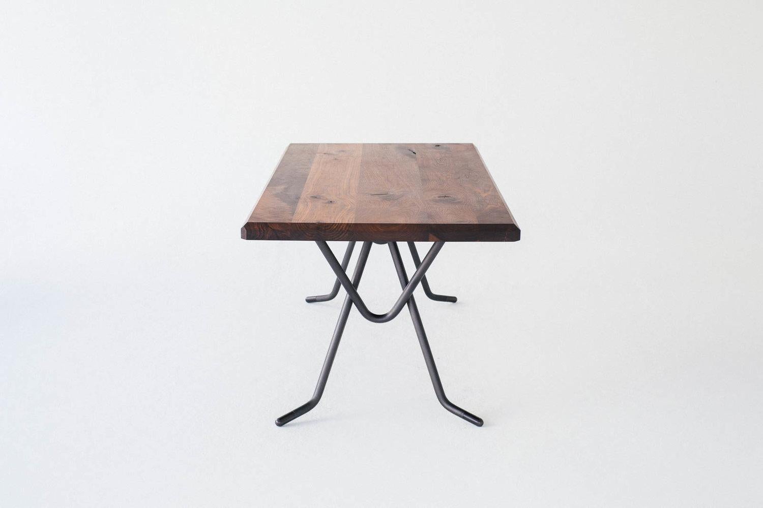 American Mandelbrot Table with Heldon 4-Leg Base For Sale