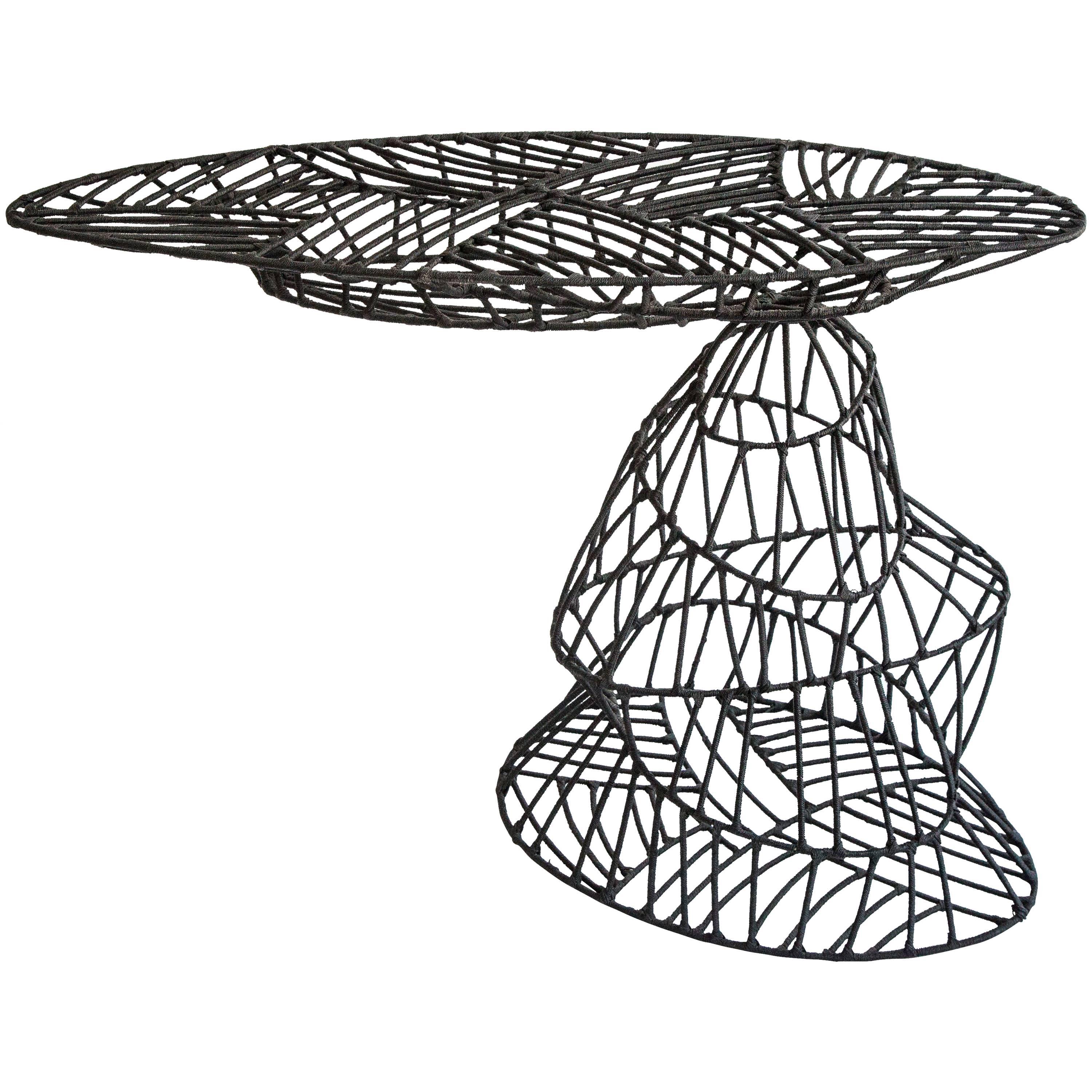Contemporary Mandet Side Table from recycled metal by Cheick Diallo, 2011 For Sale