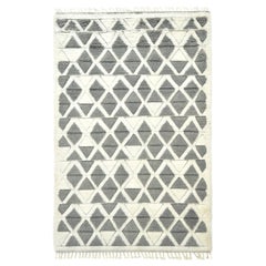 Mandie, Bohemian Moroccan Hand Knotted Area Rug, Parchment