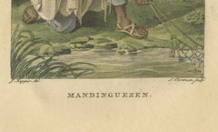 Mandingue People – Antique Hand-Colored African Ethnographic Engraving (c.1810)