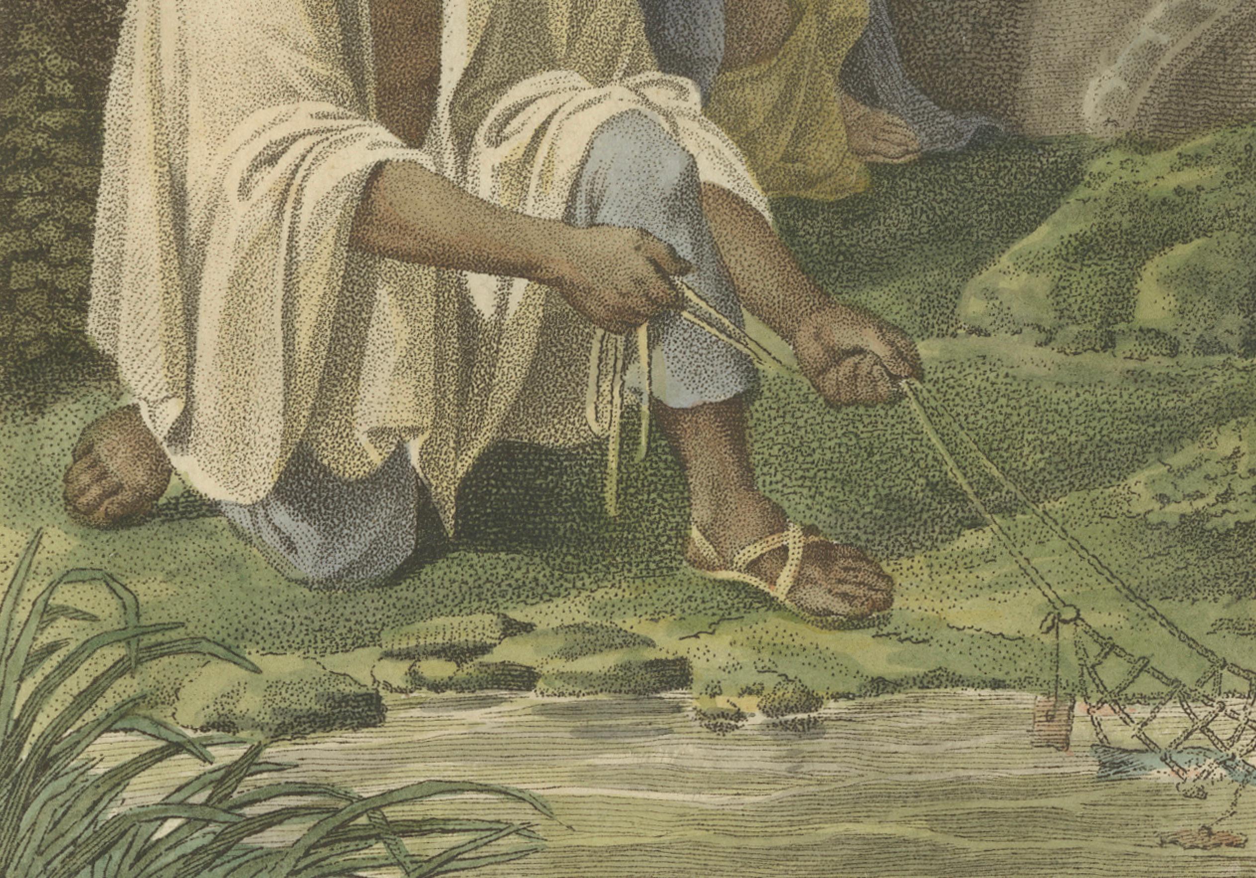 Mandingue People – Antique Hand-Colored African Ethnographic Engraving (c.1810)