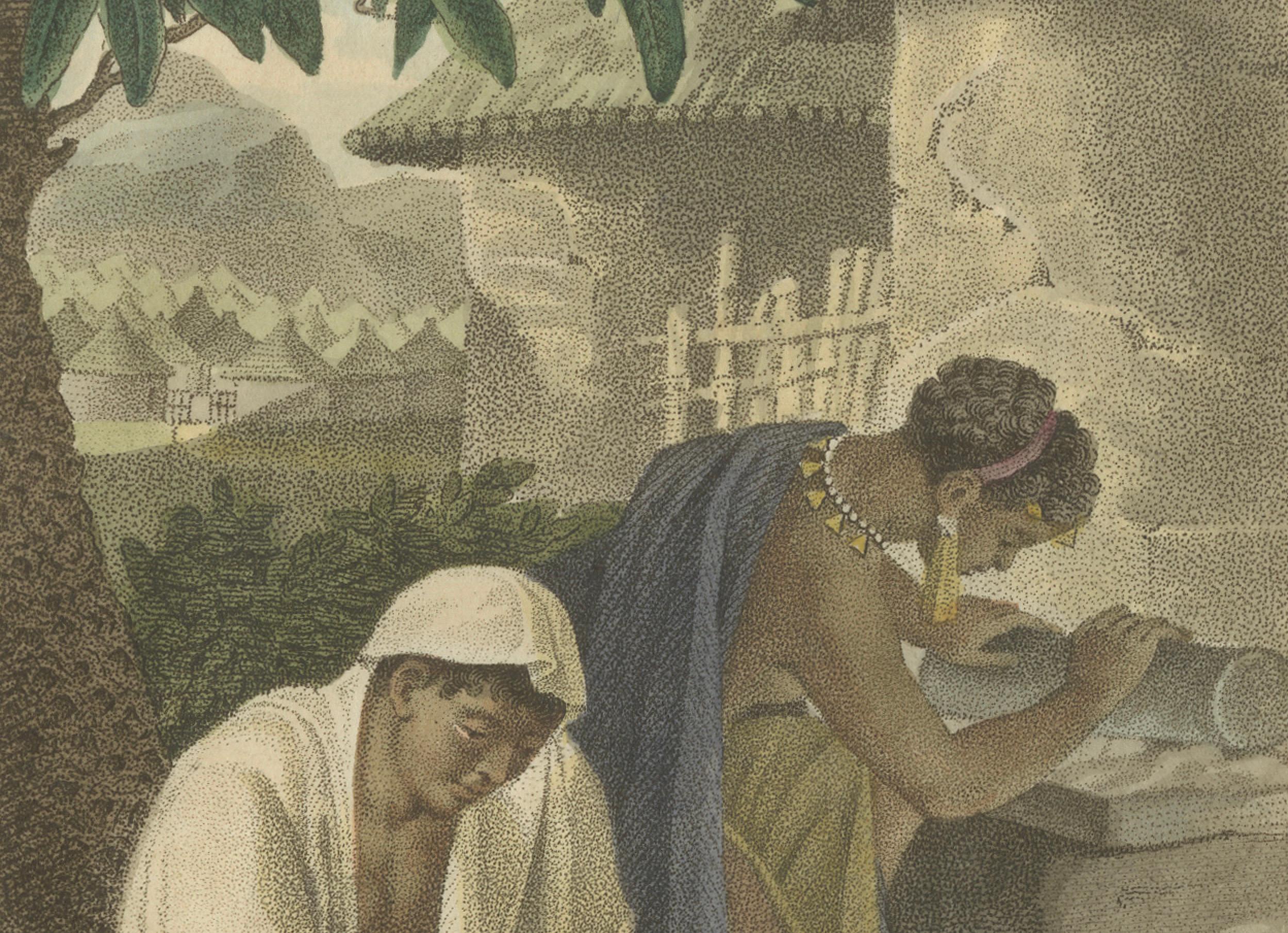 Mandingue People – Antique Hand-Colored African Ethnographic Engraving (c.1810)