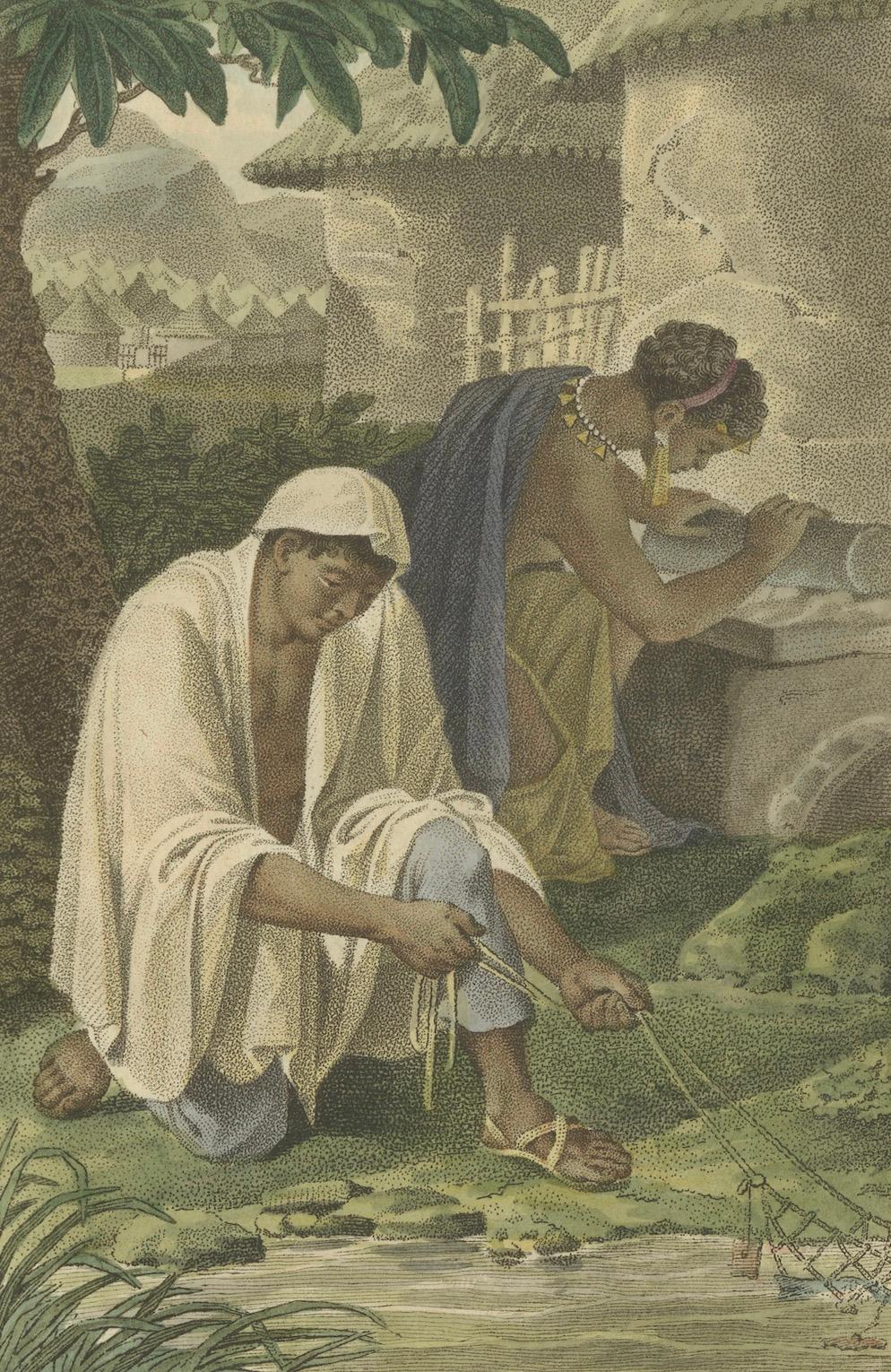 Mandingue People – Antique Hand-Colored African Ethnographic Engraving (c.1810)