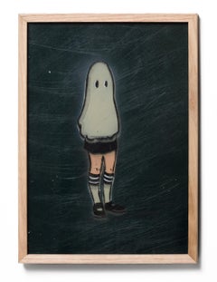 "Imaginary Self - v2", Surreal Ghost Portrait on Dark Background