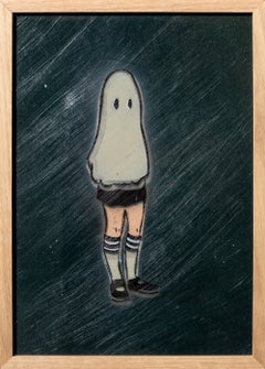 "Imaginary Self - v2", Surreal Ghost Portrait on Dark Background