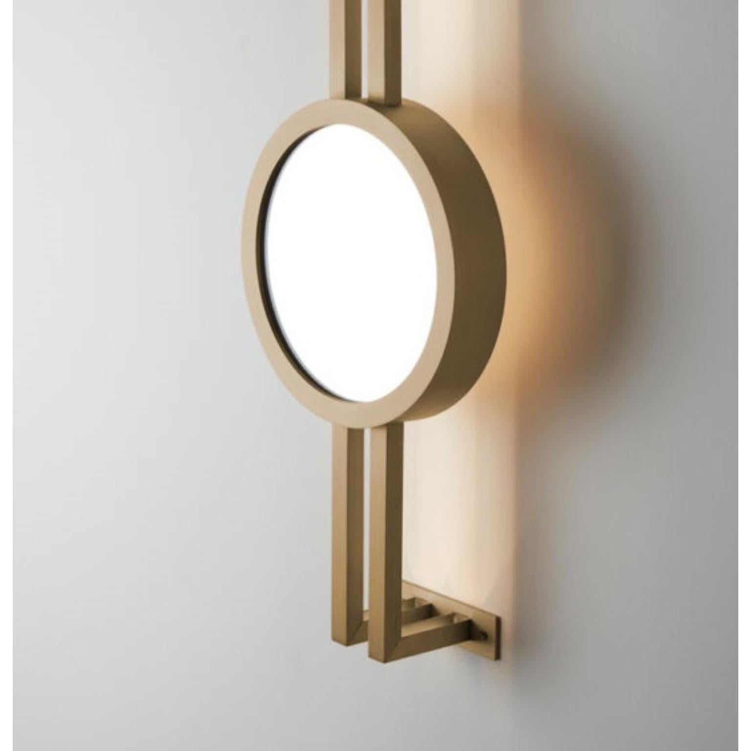 Mandolin Brushed Brass Wall Mounted Lamp by Carla Baz In New Condition For Sale In Geneve, CH