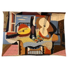 "Mandoline et Guitare" Tapestry, "Succession Picasso 2015" for Jules Pansu