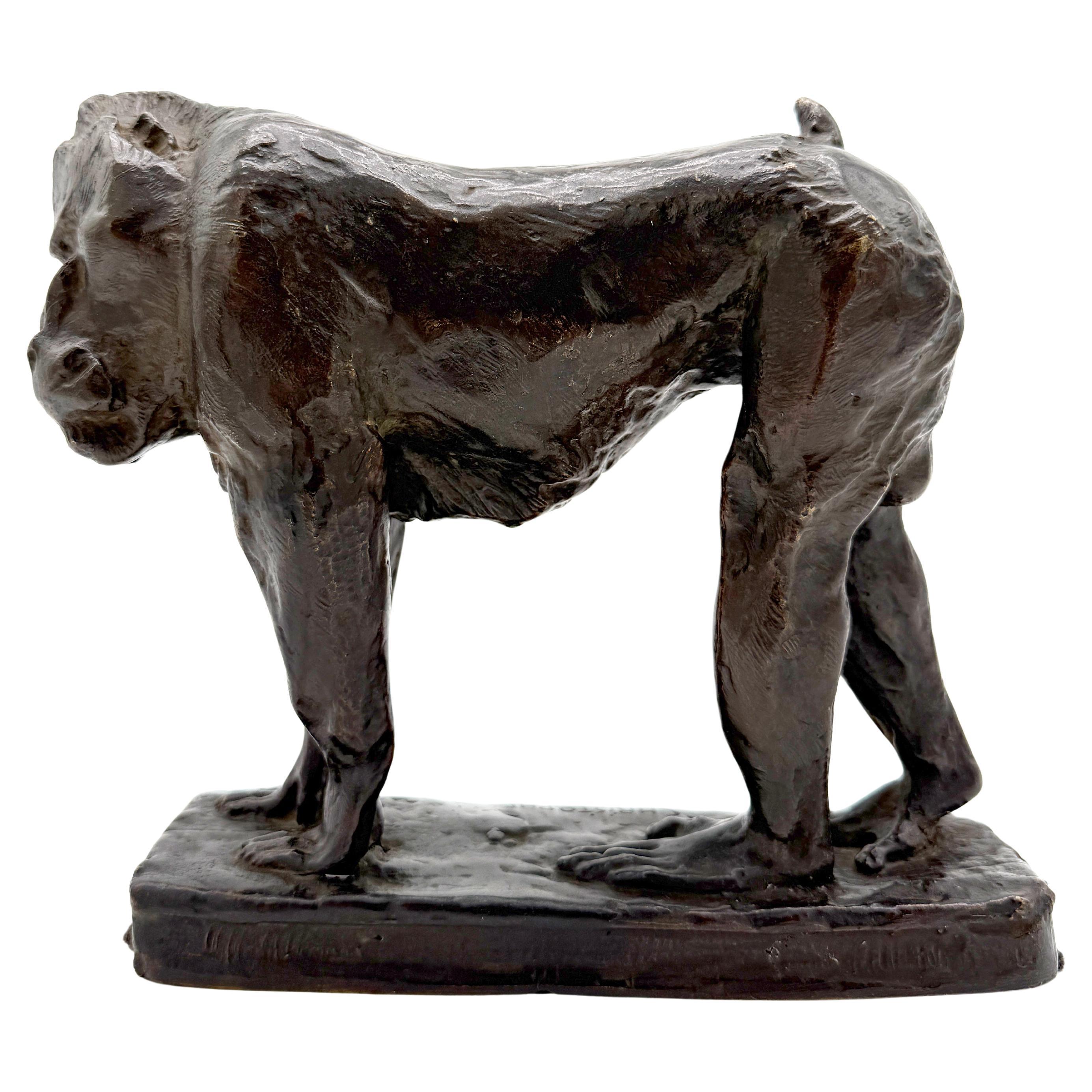 Scultura in bronzo "Mandrille" di Pierre Christophe, Francia, anni 
20
