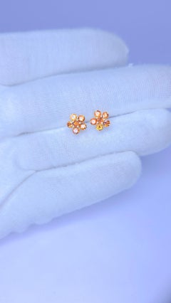 Orecchini con granato Mandrin in argento sterling 925