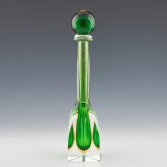 Mandruzzato Murano Sommerso Decanter Bottle, circa 1975