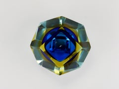 Ciotola per caviale con diamante sfaccettato Mandruzzato Sommerso, Murano Glass, Italia, anni '60