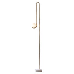 Mandú Floor Lamp, brass structure, Brazilian design, modern style.