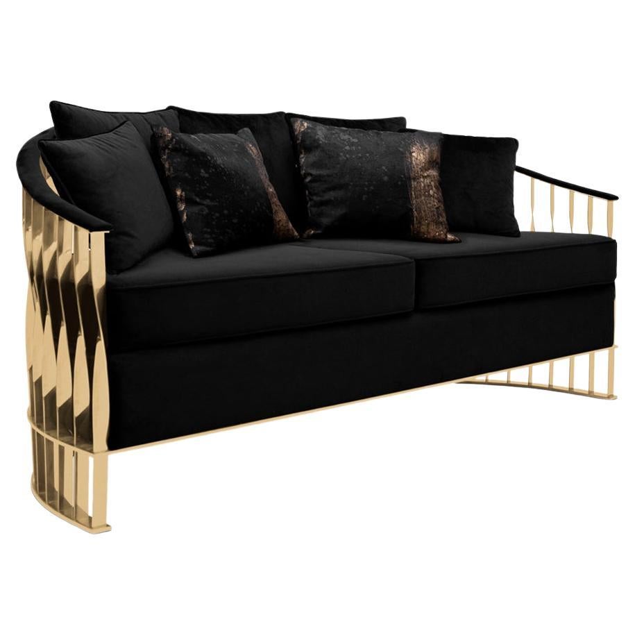 Mandy Gebogenes Sofa im Angebot