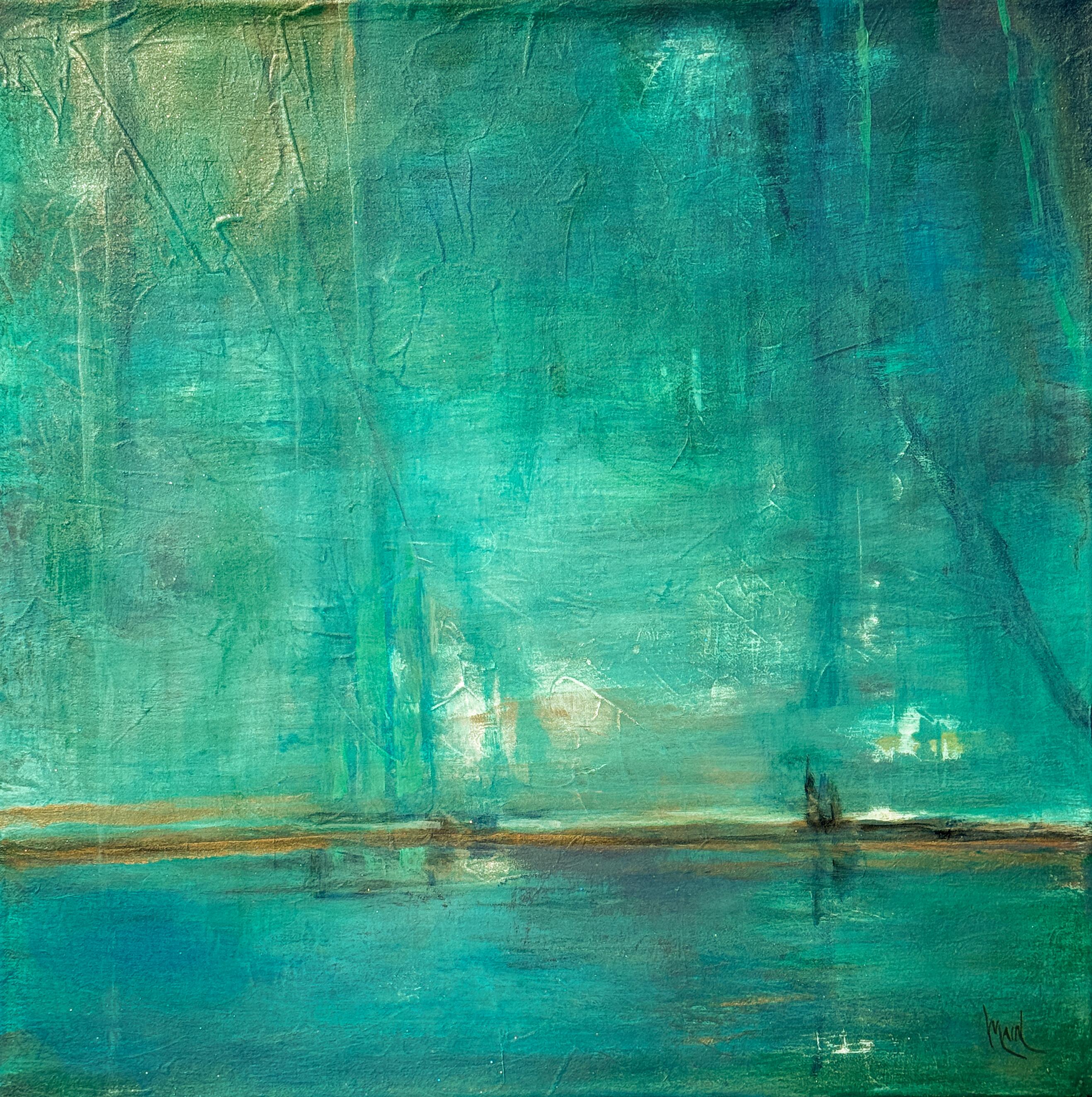 Resonancia acuática, pintura abstracta - Mixed Media Art de Mandy Main