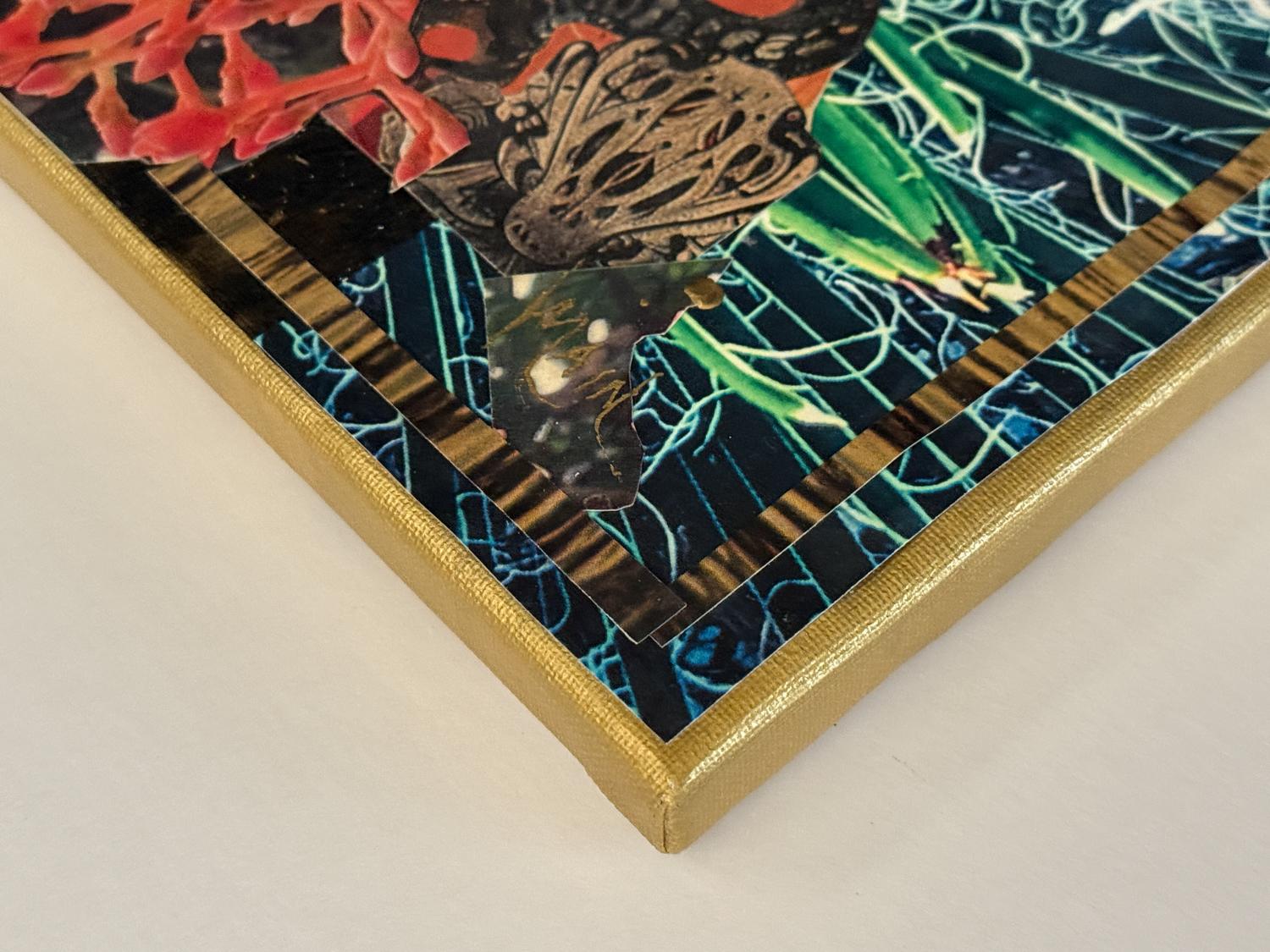Snake Charmer, Original Painting - Surrealist Mixed Media Art by Mandy Main