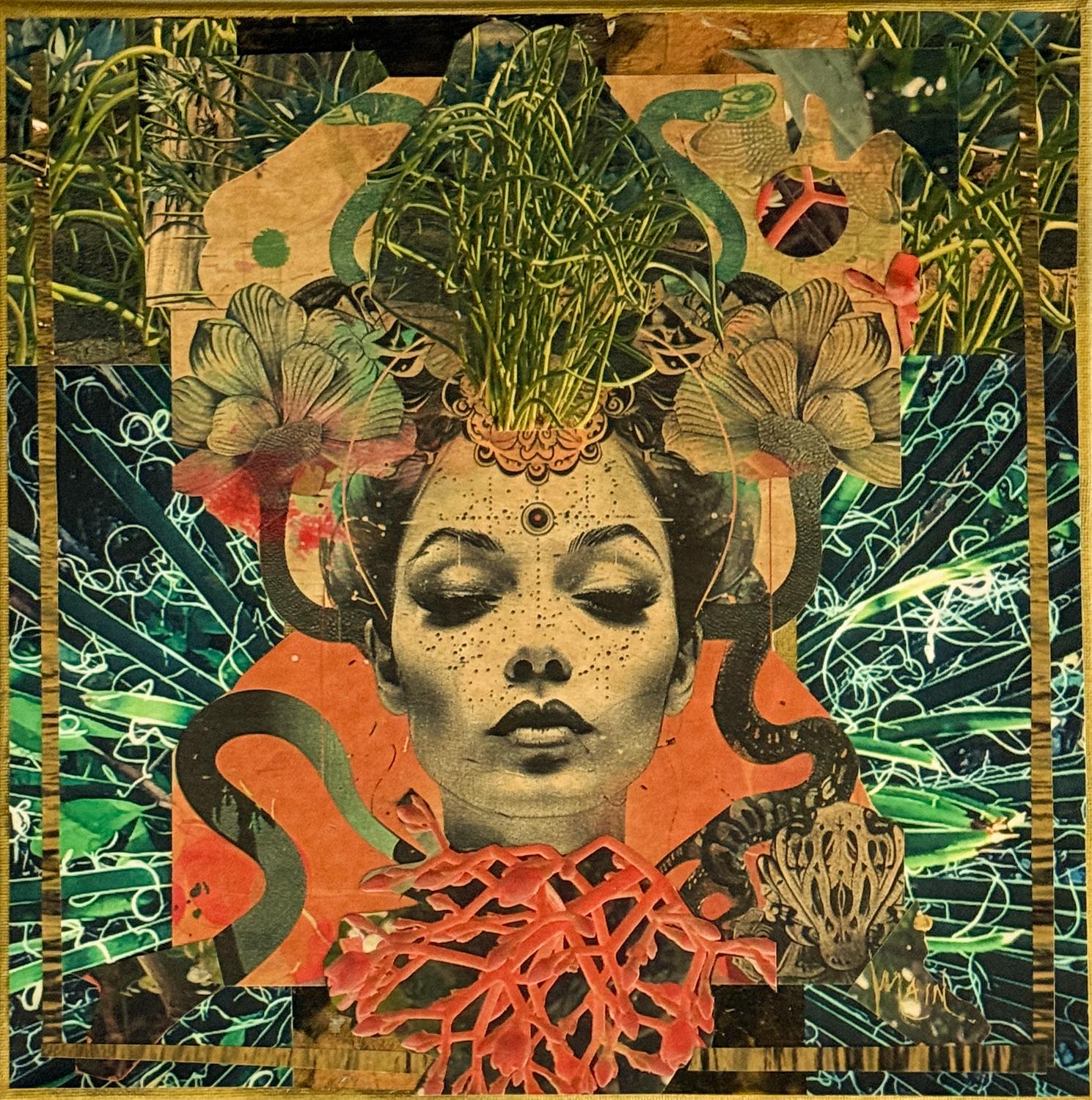 Snake Charmer, Original Painting - Mixed Media Art by Mandy Main