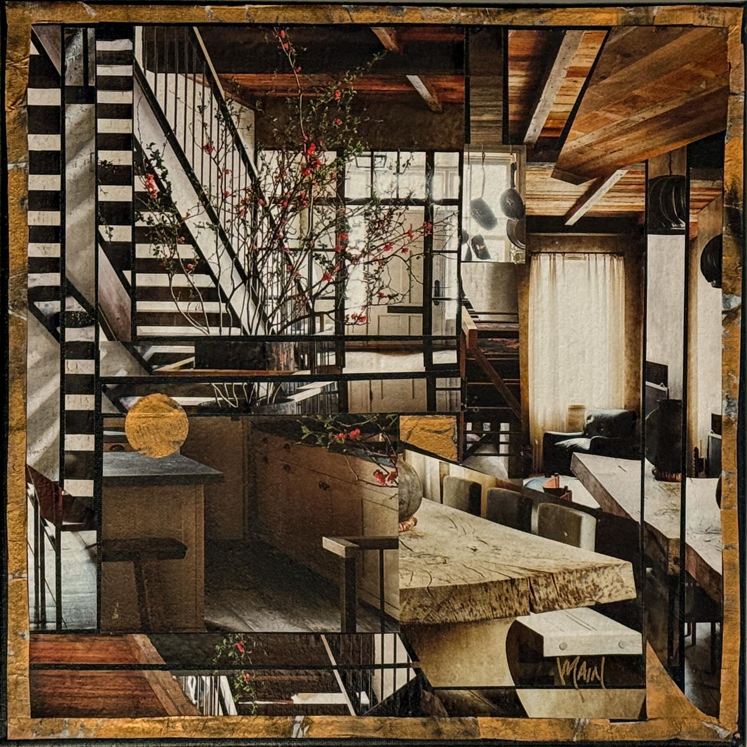 Soho Kitchen, peinture originale - Mixed Media Art de Mandy Main