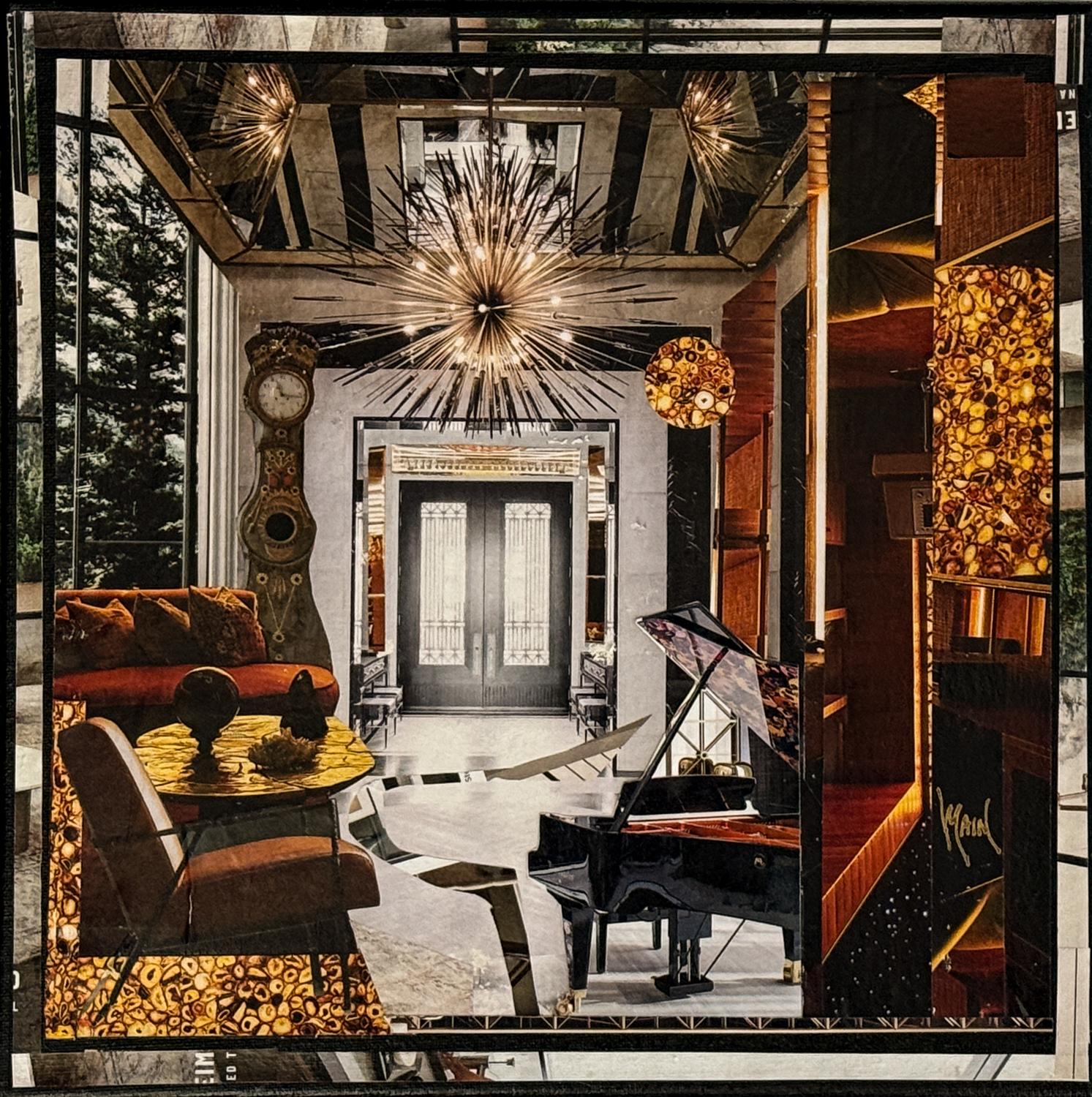 La sala de música, pintura original - Mixed Media Art de Mandy Main