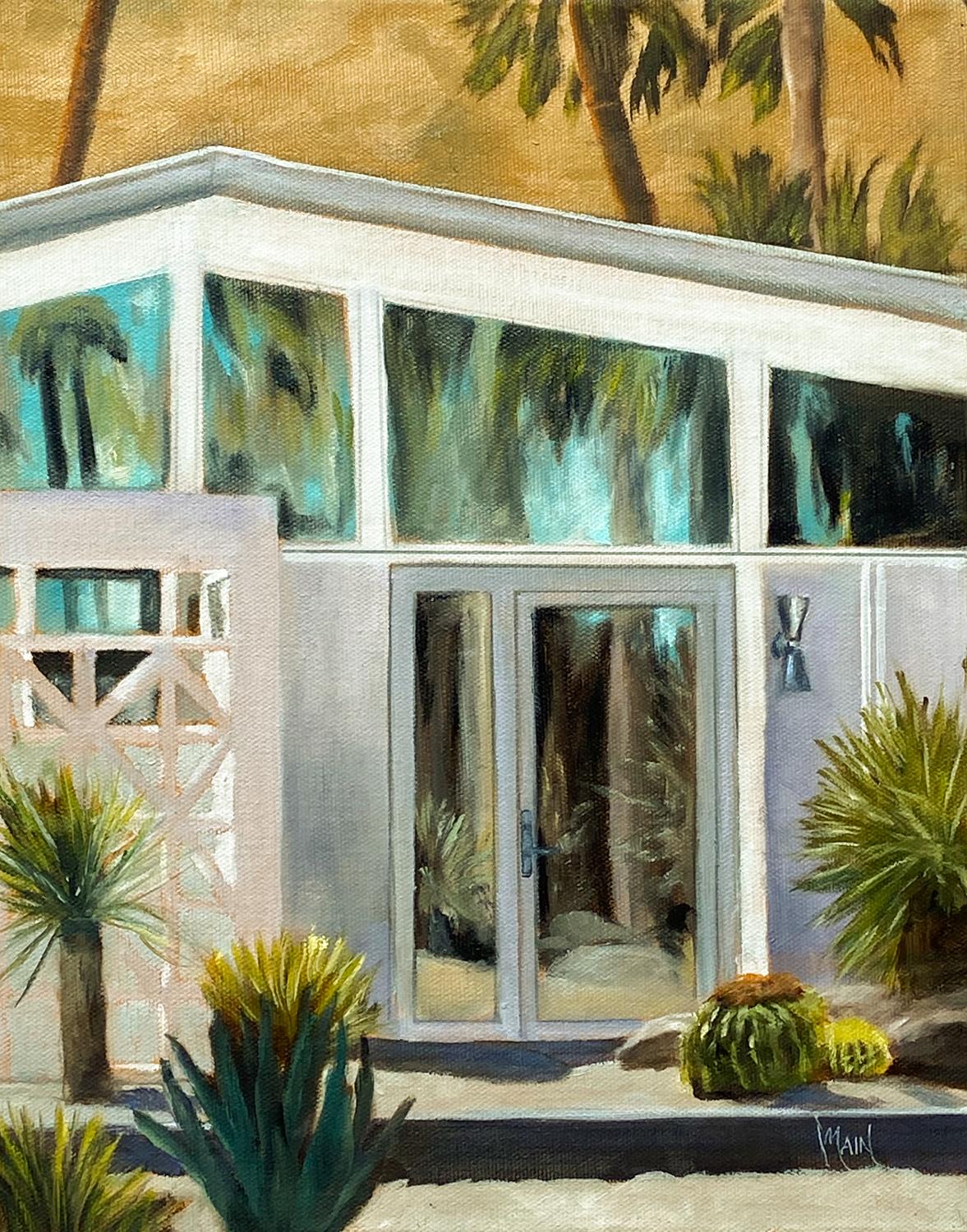 Mandy Main Interior Painting - Desert Reflections, Oil Painting