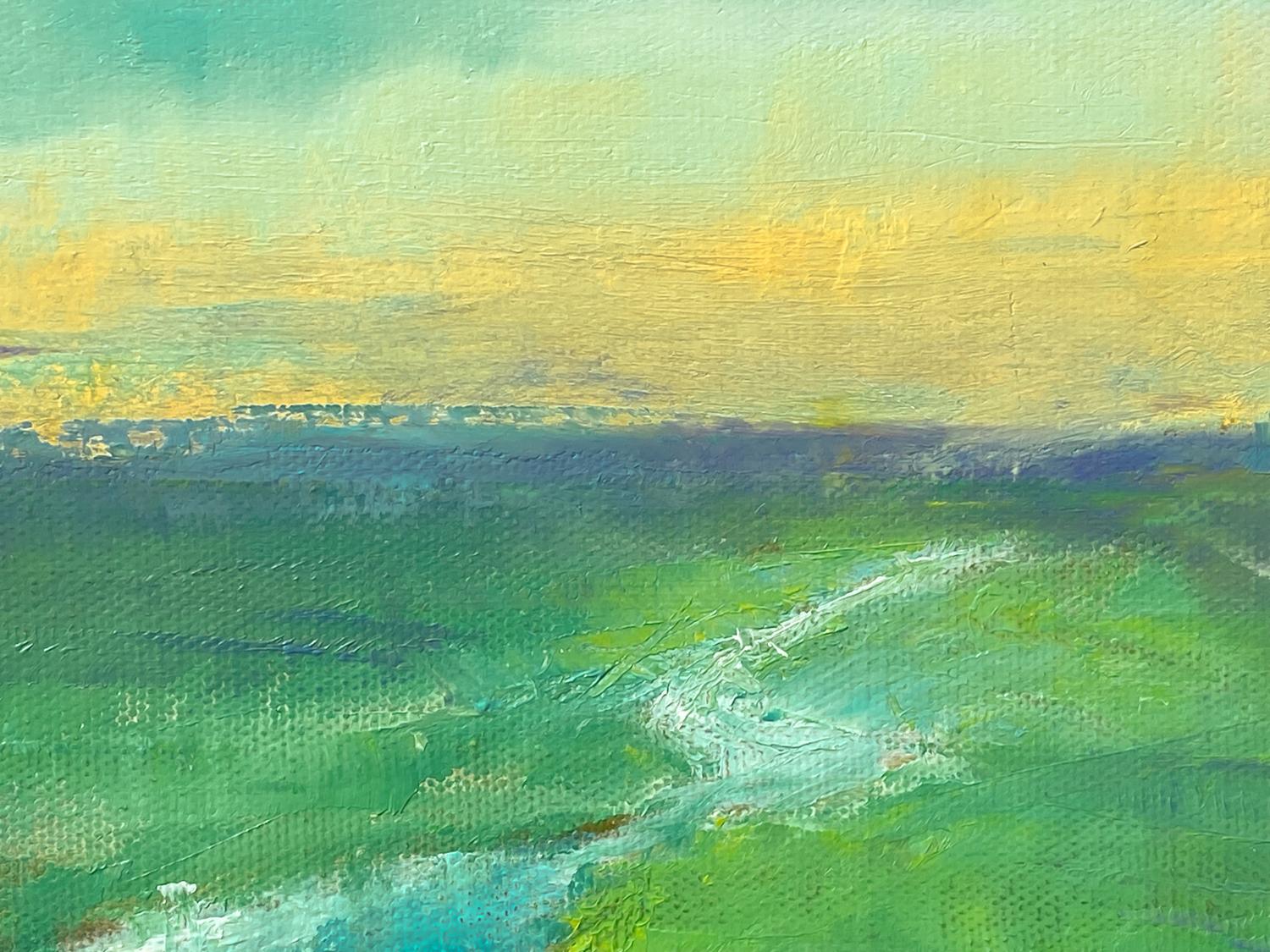 Paisaje onírico III, Pintura al óleo - Landscape Painting Azul de Mandy Main