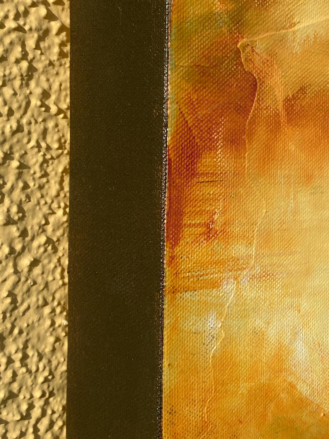 Golden Light IV, Pittura a olio astratta - Painting di Mandy Main
