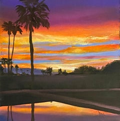 Palm Springs Pool IV, Oil Painting