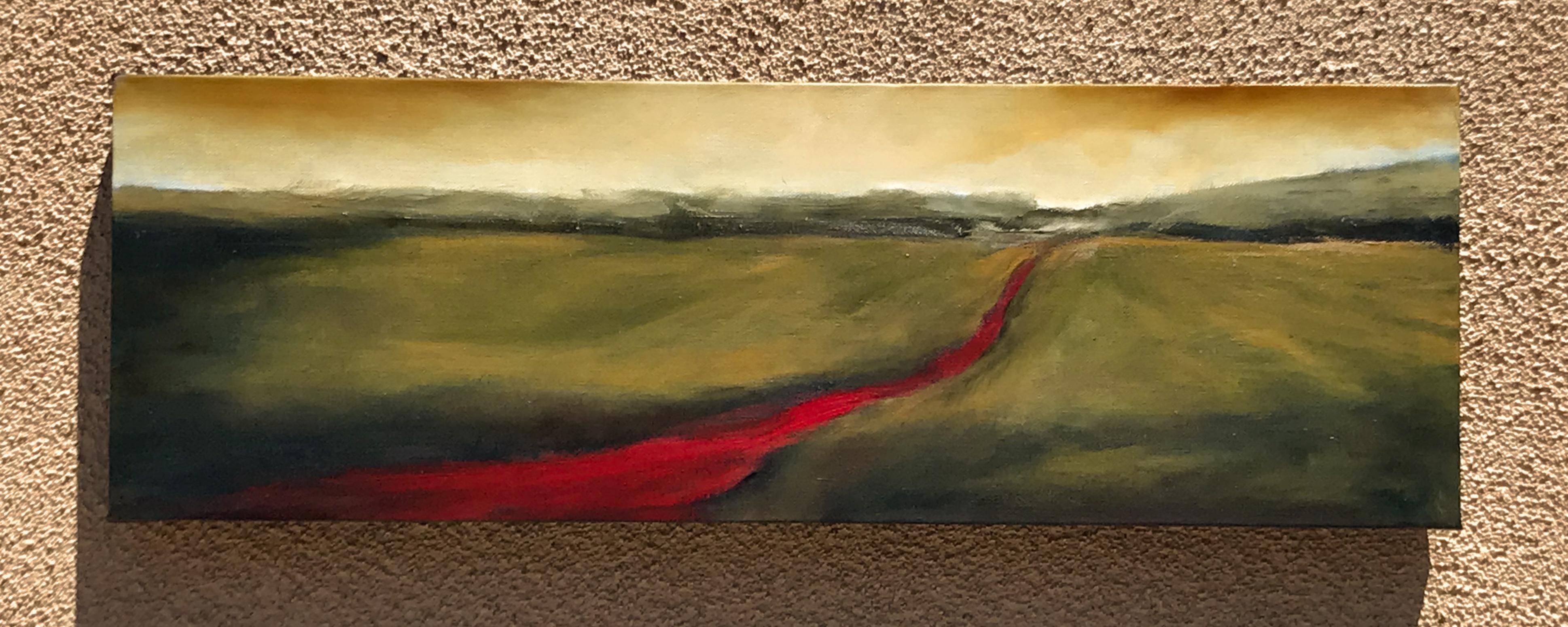 Red Road XVII - Contemporary Painting by Mandy Main