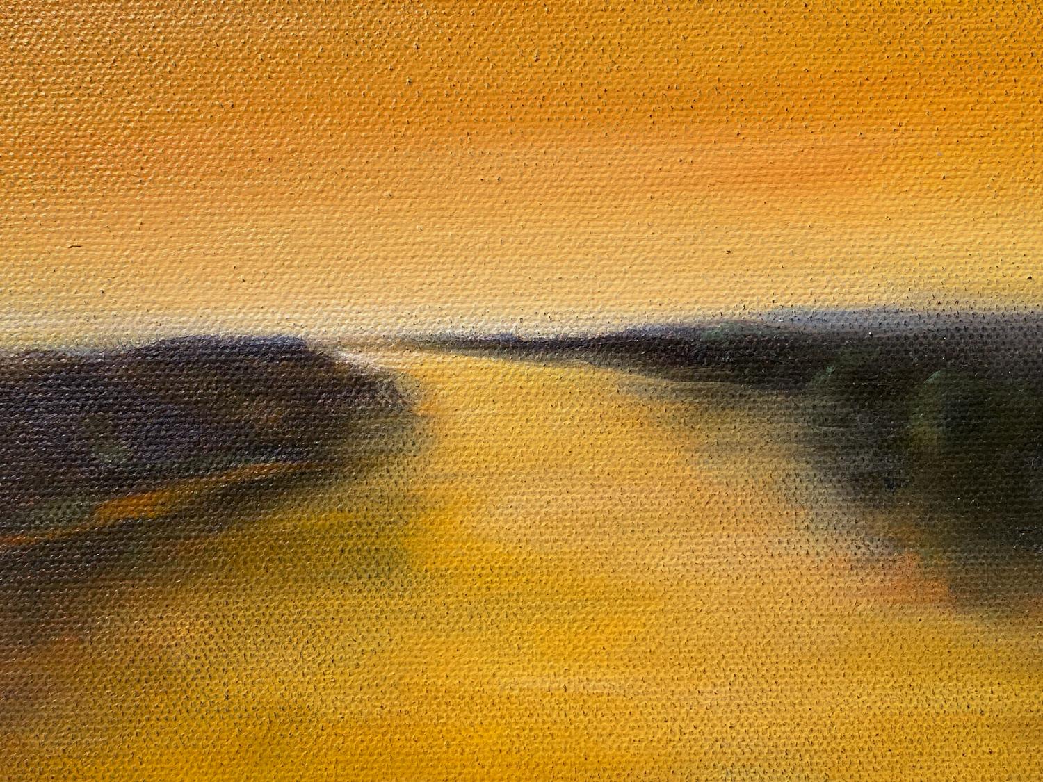 Crepuscolo III, Pittura a olio - Landscape Painting Marrone di Mandy Main