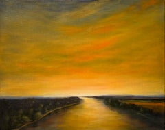 Crépuscule III, peinture à l'huile