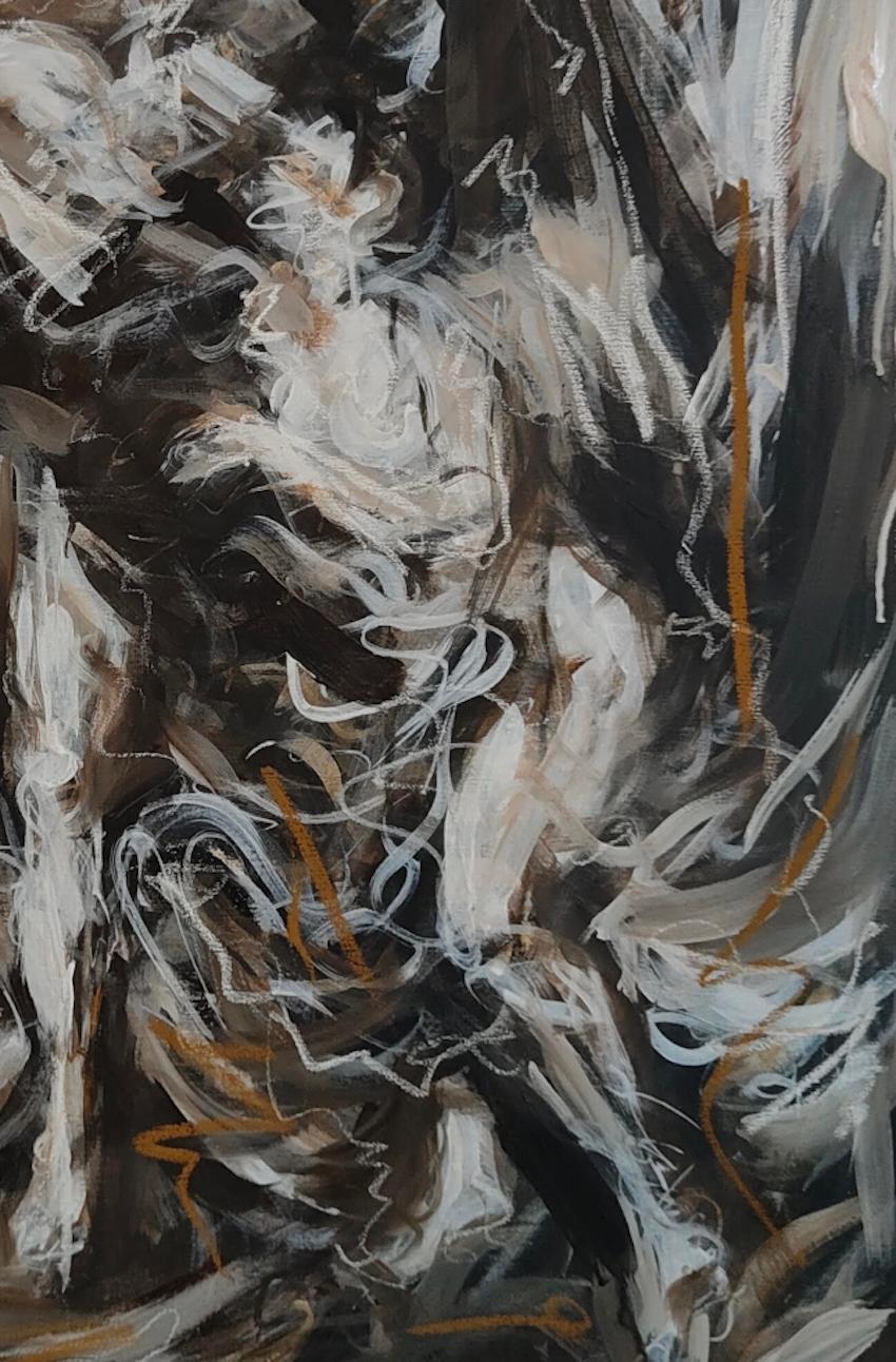Abstract Figurative Portrait with Paint Drip_Venus & Adonis by Mandy Racine For Sale 5