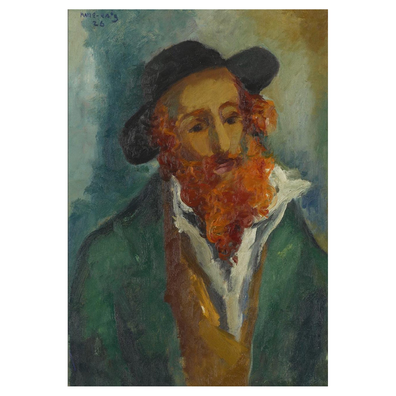 Mané-Katz "Le Juif Roux" Öl auf Leinwand im Angebot