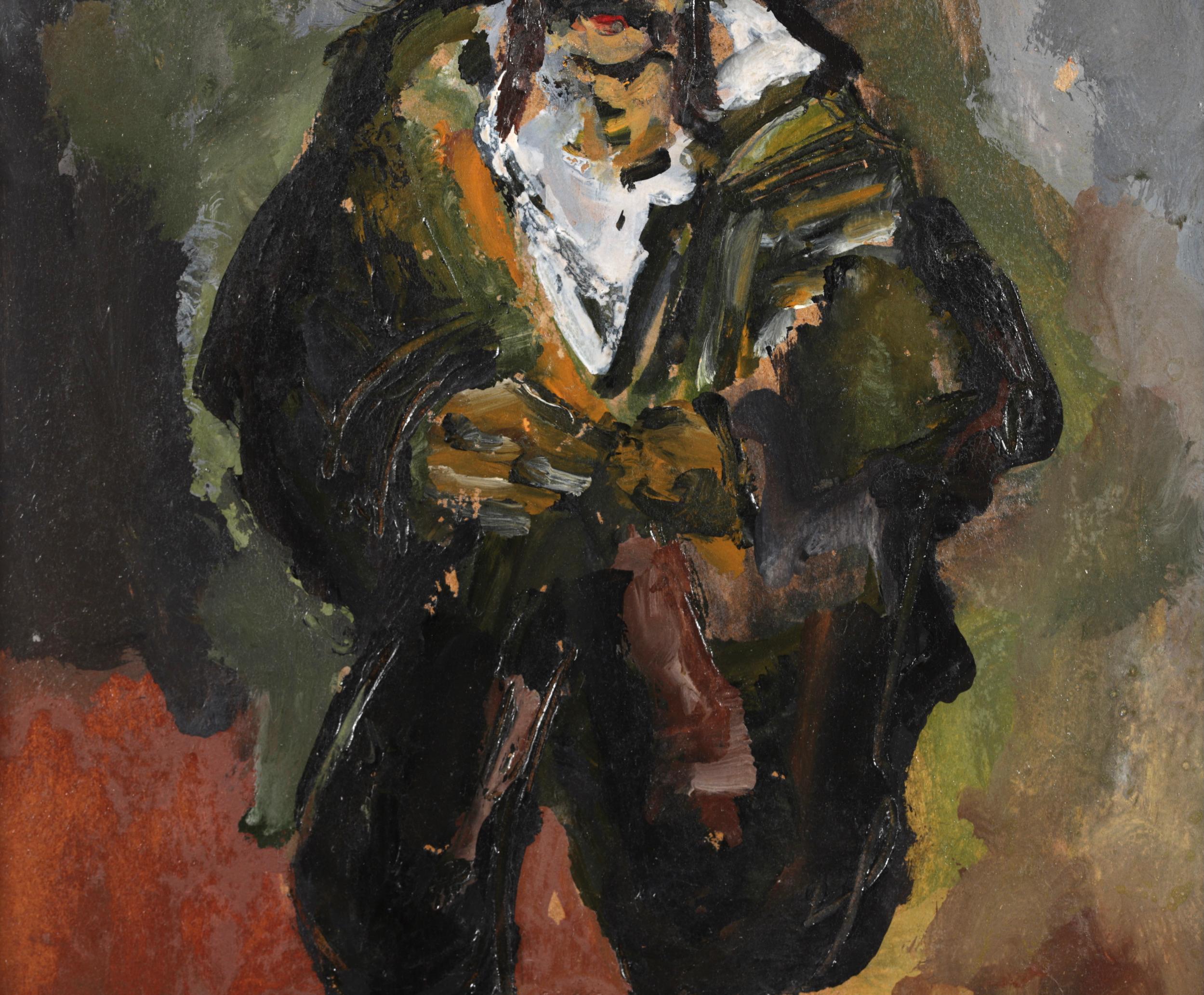 Signed oil on board expressionist portrait circa 1930 by French painter Mane-Katz. The piece depicts an Hasidic Jew which is a subject he is best know for.

Signature:
Signed lower right

Dimensions:
Framed: 16.5