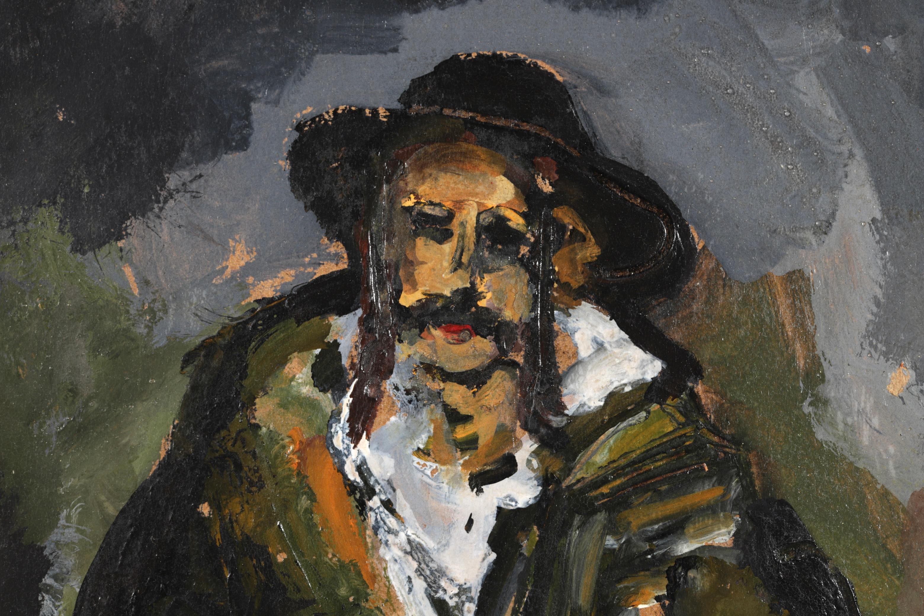 An Hasidic Jew - Expressionist Portrait Oil Painting by Mane-Katz 2