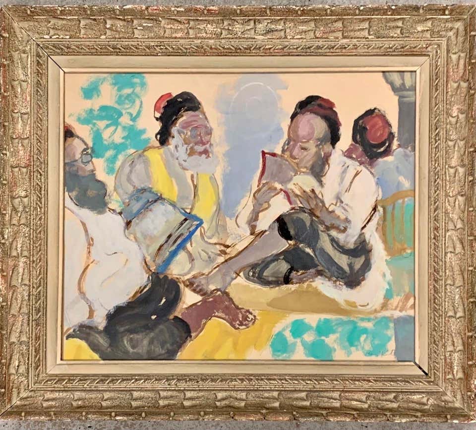 Leo Roth - Israeli Kibbutz Artist Judaica Shul Torah Ark Surrealist ...