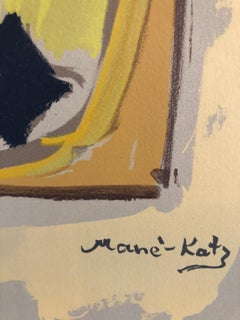 Colorful Russian French Judaica Jewish Shtetl Wedding Lithograph Mourlot Paris