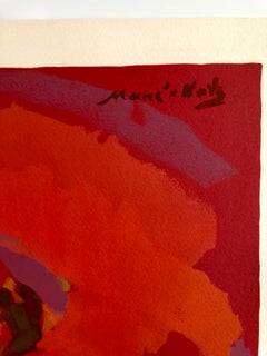 Colorful Russian French Judaica Jewish Shtetl Wedding Lithograph Mourlot Paris