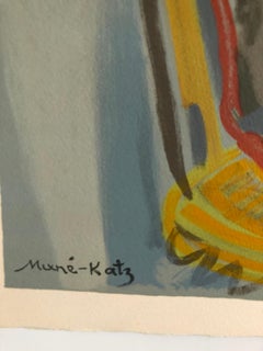 Judaica Jewish Shtetl Wedding Klezmer Musician Lithograph Mourlot Paris