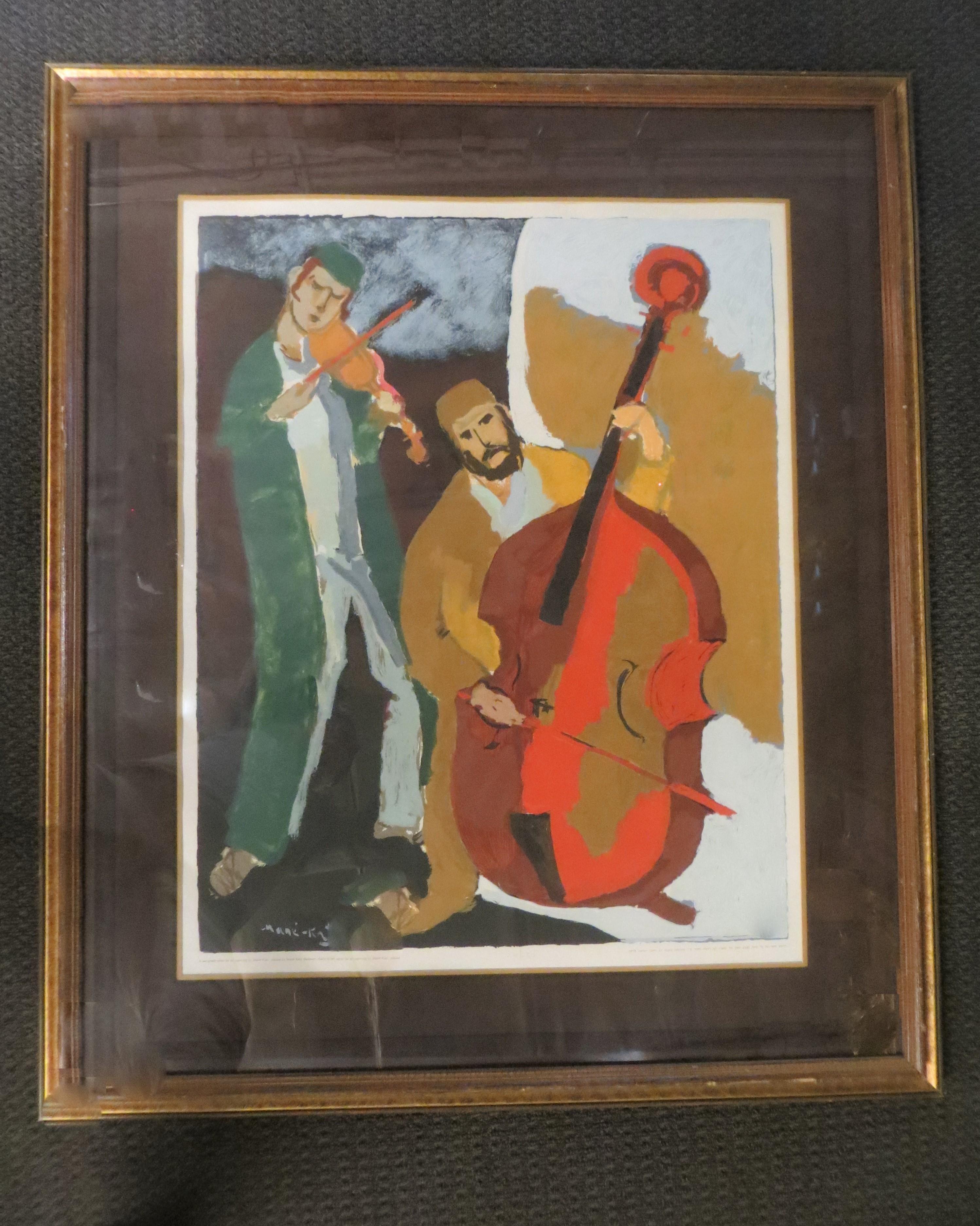 Mane Katz Figurative Print - Les Musiciens 